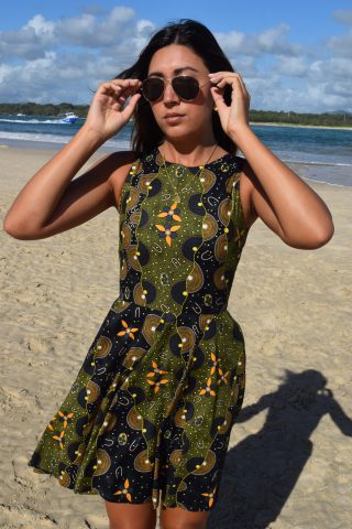 Bush Tucker Dreaming – Vintage Inspired Dress – Black