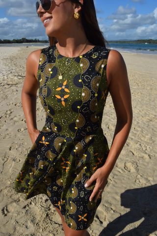 Bush Tucker Dreaming – Vintage Inspired Dress – Black