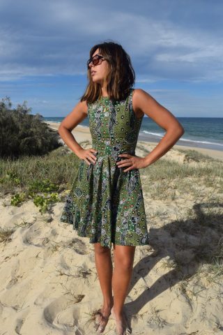 Dancing Spirit (green) – Vintage Dress